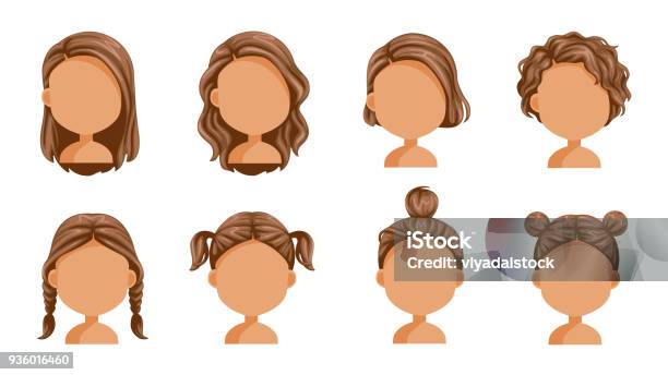 Little Girl Hair Stock Illustration - Download Image Now - Child, Girls,  Hair - iStock