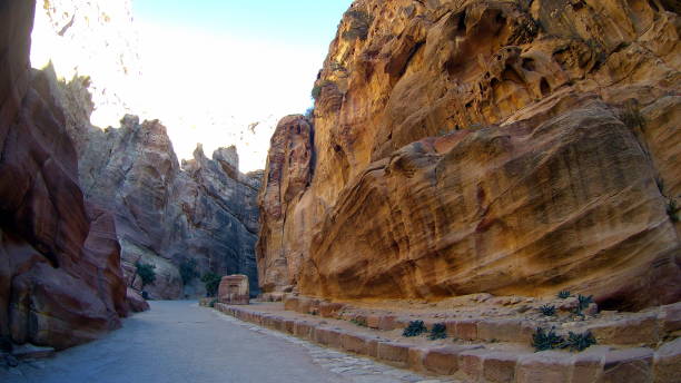 istock Long curved yellow bent narrow canyon 936027578