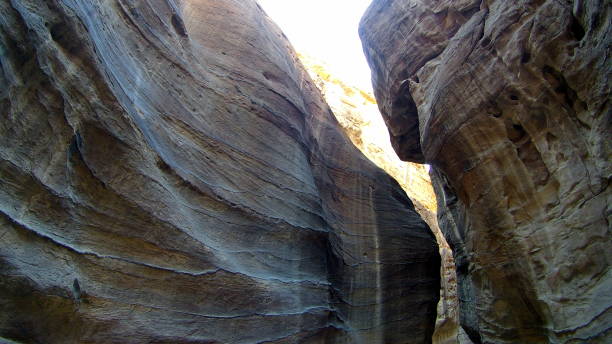 istock Long curved yellow bent narrow canyon 936032048