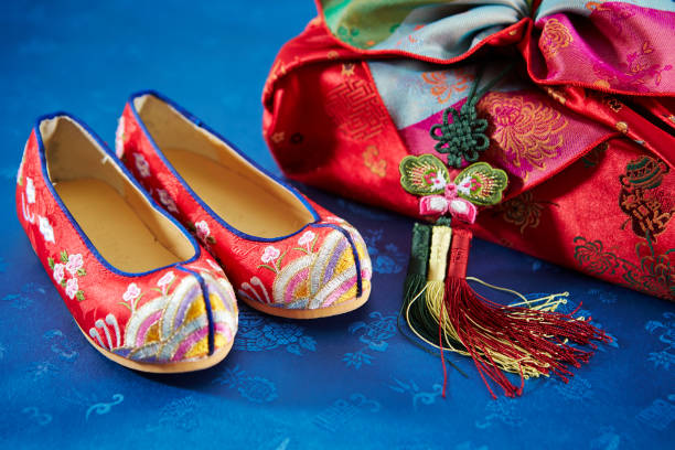 istock Traditional Korean shoes and wrapping cloth 936032142