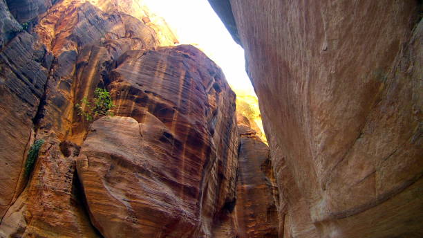 istock Long curved yellow bent narrow canyon 936032572