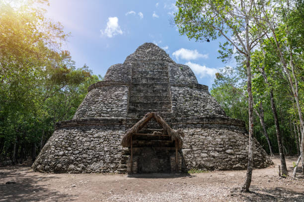 istock Stone pyramid in the Mayan ruins of Coba 936037326