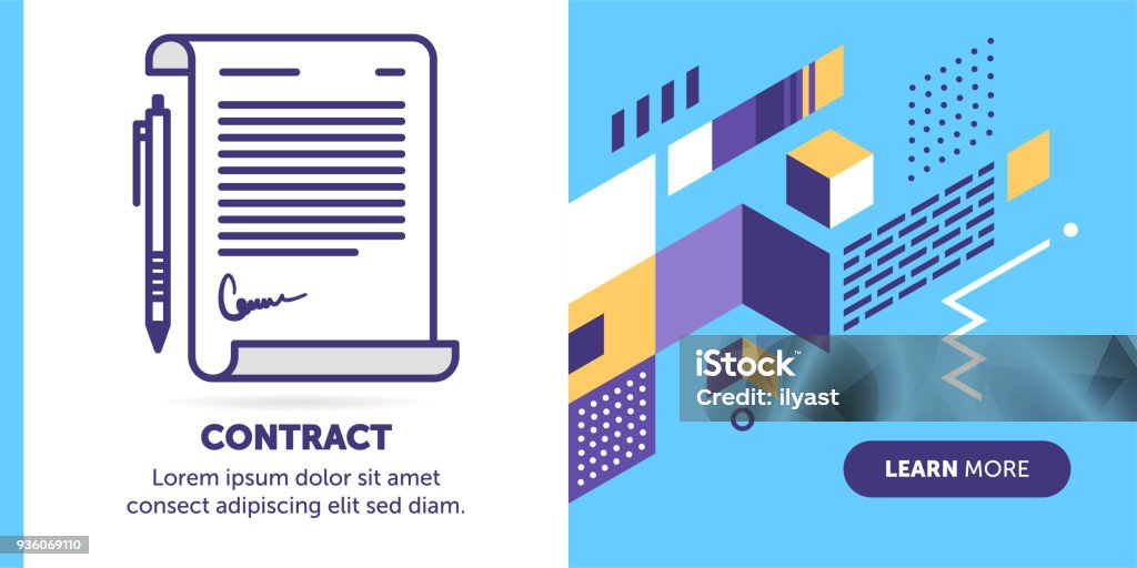 Contract Banner Stock Illustration Download Image Now Contract contract-banner-stock-illustration-download-image-now-contract