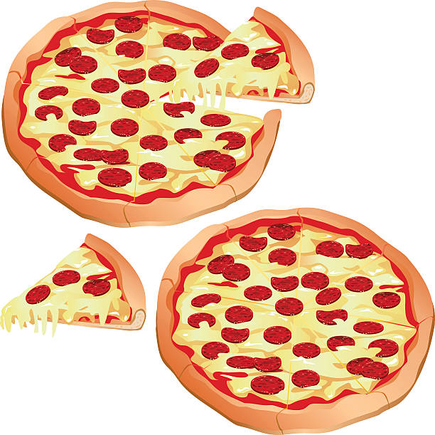Pizza Pepperoni - Illustration vectorielle