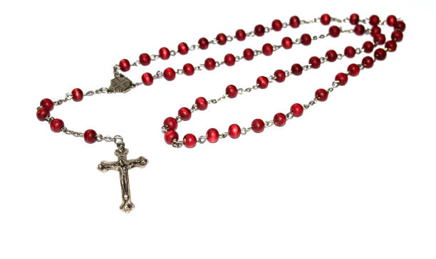 istock beads of mahogany beads and a metal crucifix 936082164