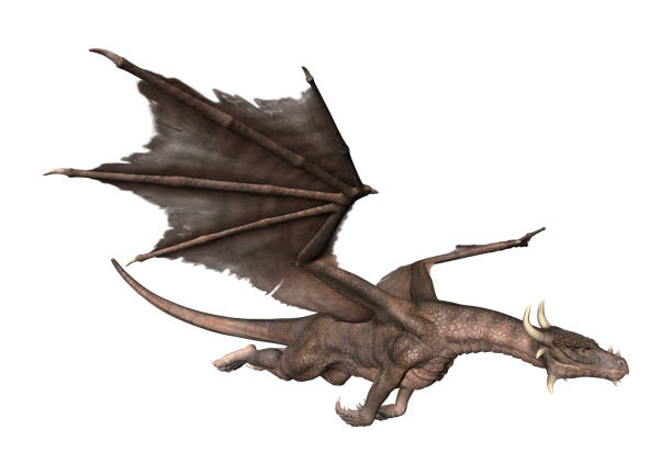 istock 3D illustration fantasy dragon on white 936082594