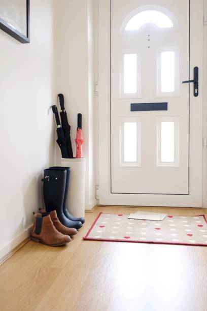istock Mail on doormat at the front door, England 936082710