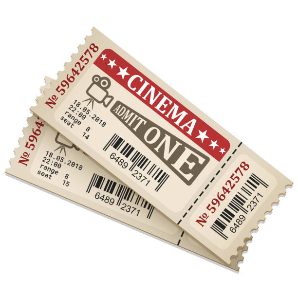istock Retro stylized cinema tickets. Admission tickets isolated on white background. Vector illustaration 936087502