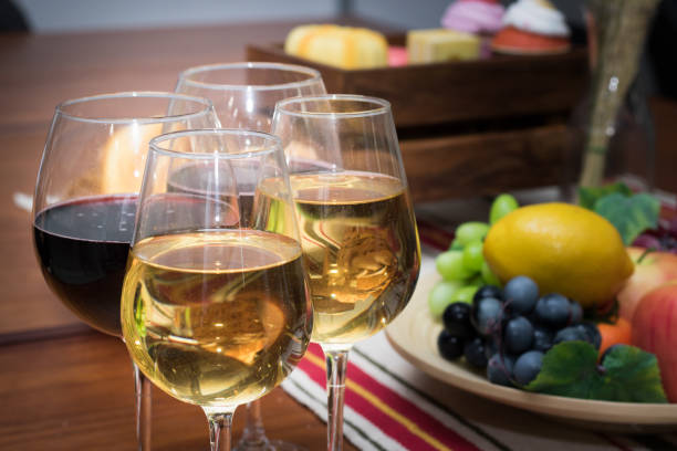 istock Wine glass on the table In the dining room 936092742