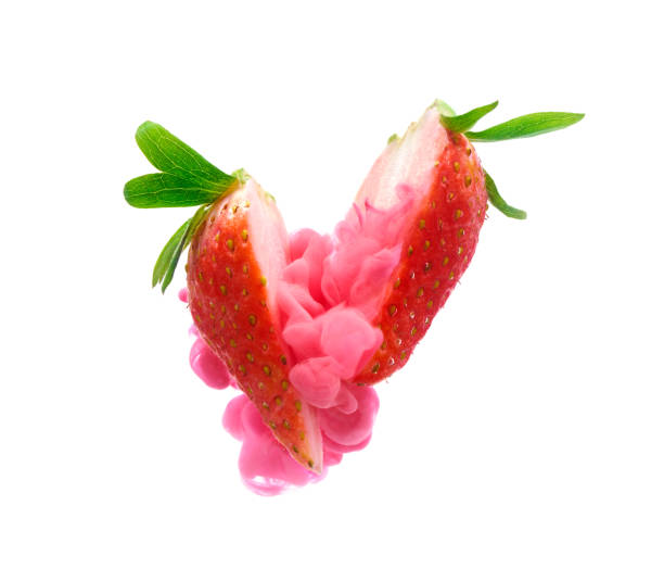 istock Strawberry on ink isolated over white background 936094908