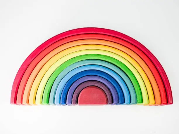 wooden coloured rainbow