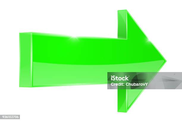 Arrow Green Web 3d Icon Stock Illustration - Download Image Now - Abstract, Arrow Symbol, Backgrounds