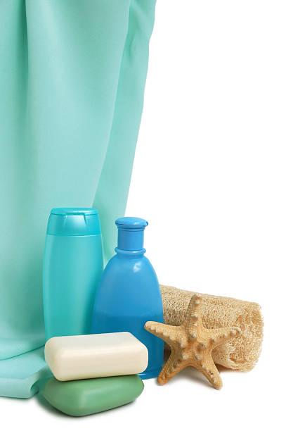 artigos para limpeza - liquid soap blue plastic textile imagens e fotografias de stock