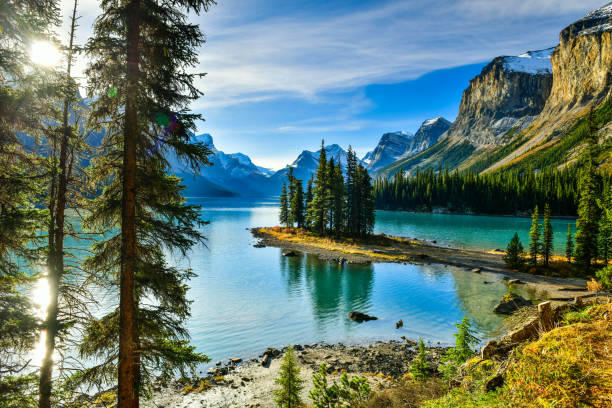 istock Spirit Island in Maligne Lake 936110184