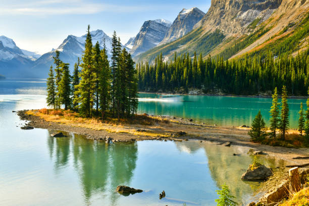 istock Spirit Island in Maligne Lake 936110232