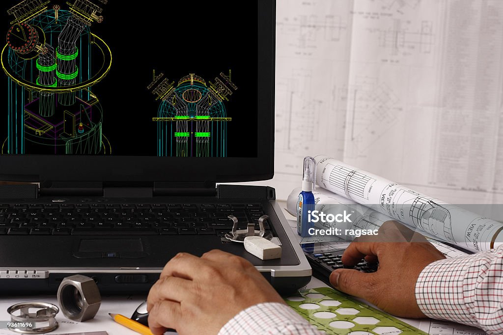 コンピュータ支援設計の血管タワー - CAD設計のロイヤリティフリーストックフォト