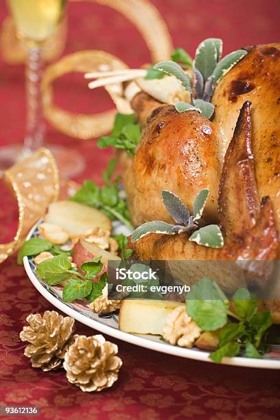 Boże Narodzenie Turcja Na Wakacje Tabeli - zdjęcia stockowe i więcej obrazów Bez ludzi - Bez ludzi, Białe mięso, Boże Narodzenie