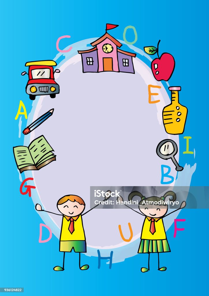 Kids Frame Stock Illustration - Download Image Now - Abstract, Alphabet ...