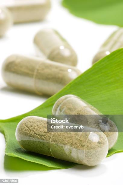 Ginkgo Biloba Stock Photo - Download Image Now - Alternative Therapy, Capsule - Medicine, Close-up