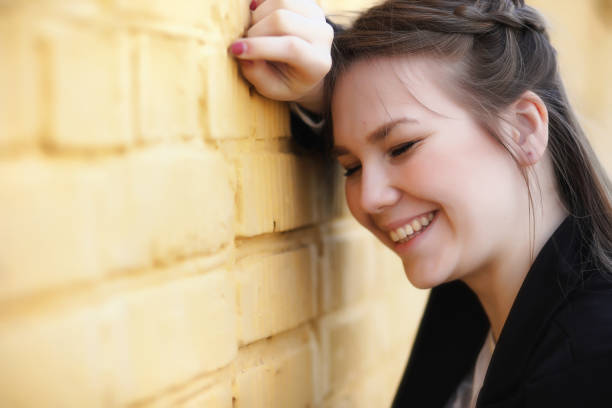Beautiful brunette posing for photos in the neighborhood of Paranapiacaba, in the city of Santo Andre, Sao Paulo, Brazil.