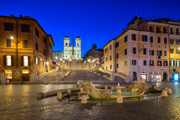 istock Spanish Steps and  Fontana della Barcaccia in Rome, Italy. 936128470