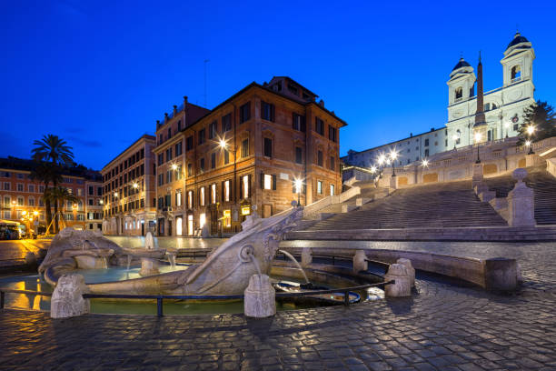 istock Spanish Steps and  Fontana della Barcaccia in Rome, Italy. 936128652