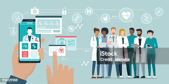 istock Medical team and healthcare app 936129188