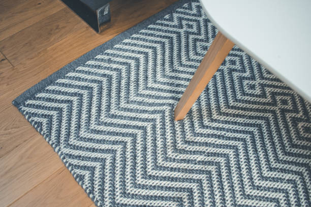 istock Authentic House rug and coffee table cosy scandinavian design 936135882
