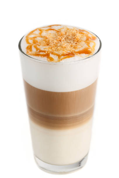 istock cappuccino in a glass with caramel. 936139496