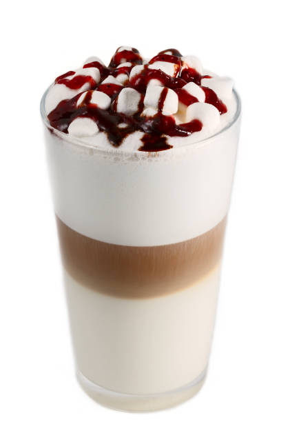 istock cappuccino in a glass with cream and marshmallow 936139532
