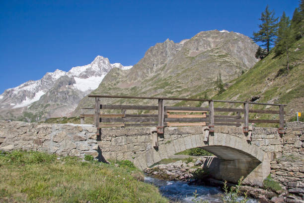 istock Stone bridge in the Val Veny 936140626