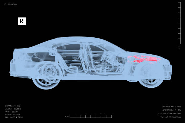 istock conceptual image of a car under diagnosis with x-rays 936148086
