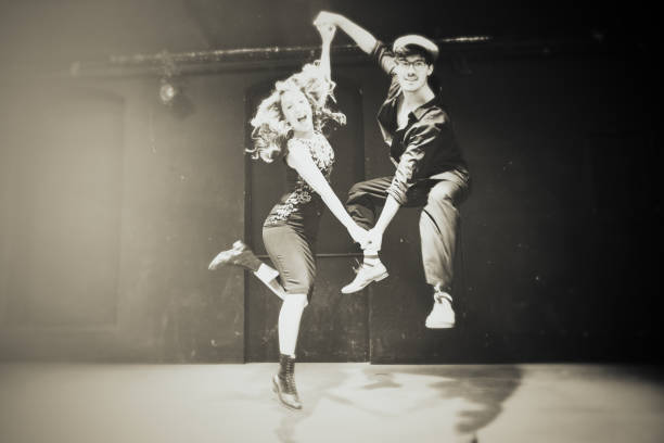 flying dancing lindy hop stock pictures, royalty-free photos & images