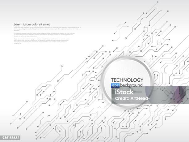 Circuit Board Vector Illustration Stock Illustration - Download Image Now - Circuit Board, Backgrounds, Electricity