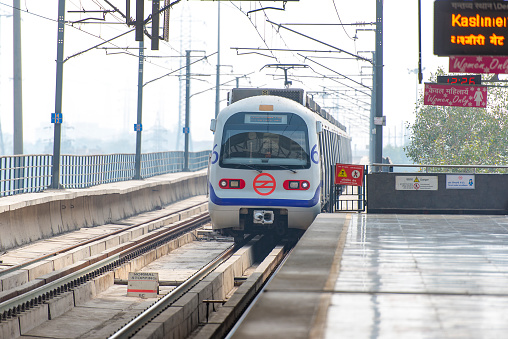 Rail Infrastructure Train Leaving Cologne Railroad Station