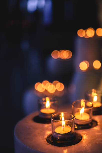 istock Candles in a row in Spa Zone 936171584