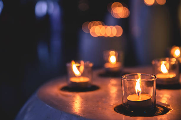 istock Candles in a row in Spa Zone 936171598