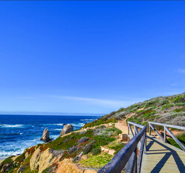 istock Wooden bridge on the sea shore 936172594