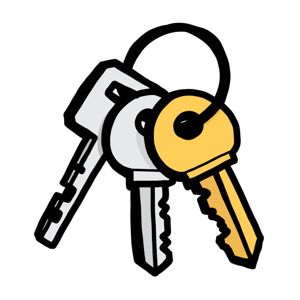 Keys Stock Illustration - Download Image Now - Key, Cartoon, Bunch - iStock
