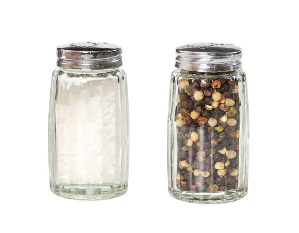 Salt and pepper shaker isolated on white