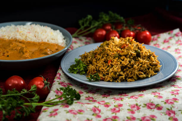 istock Tasty Indian food basmati rice on a plate 936176238