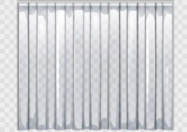 Vector illustration of Flexible plastic curtain