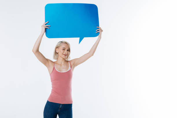 istock Nice blonde woman protective democracy 936176786