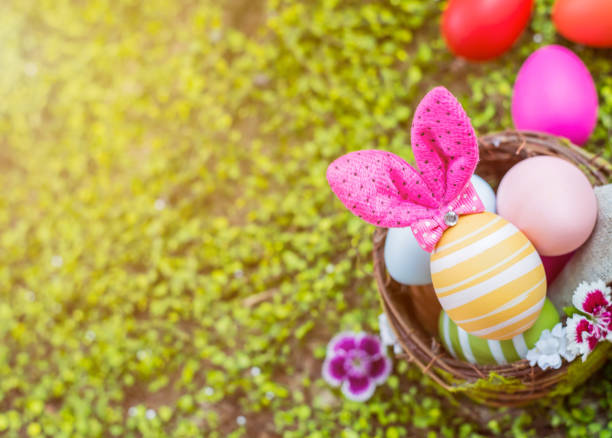 istock Happy Easter day, bunny and egg for celebrate in April. 936184952