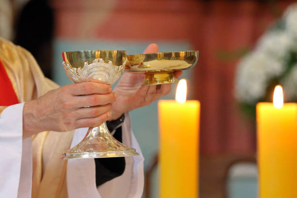 istock Priest celebrate mass at the church 936194114