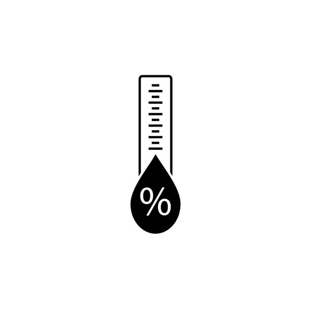 Humidity icon, Humidity weather Sensor vector illustration metcast stock illustrations