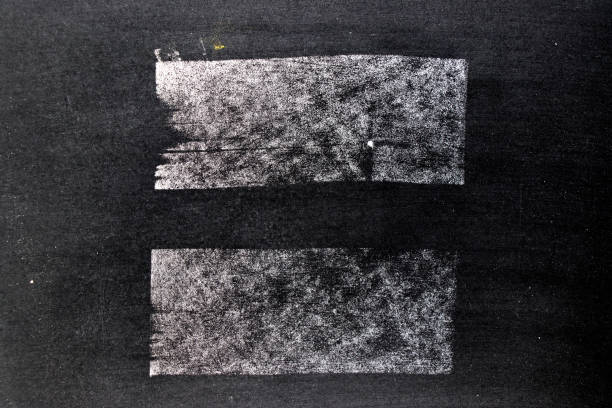 istock White chalk hand drawing in square or line shape on blackboard background 936274760