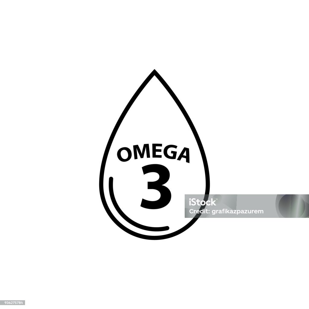 icono de aceite de pescado - ilustración vectorial. - arte vectorial de Omega-3 libre de derechos