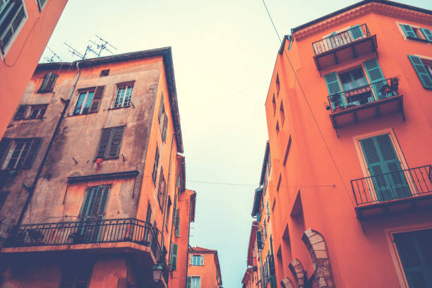 istock two old and historical houses in low angle view 936284492