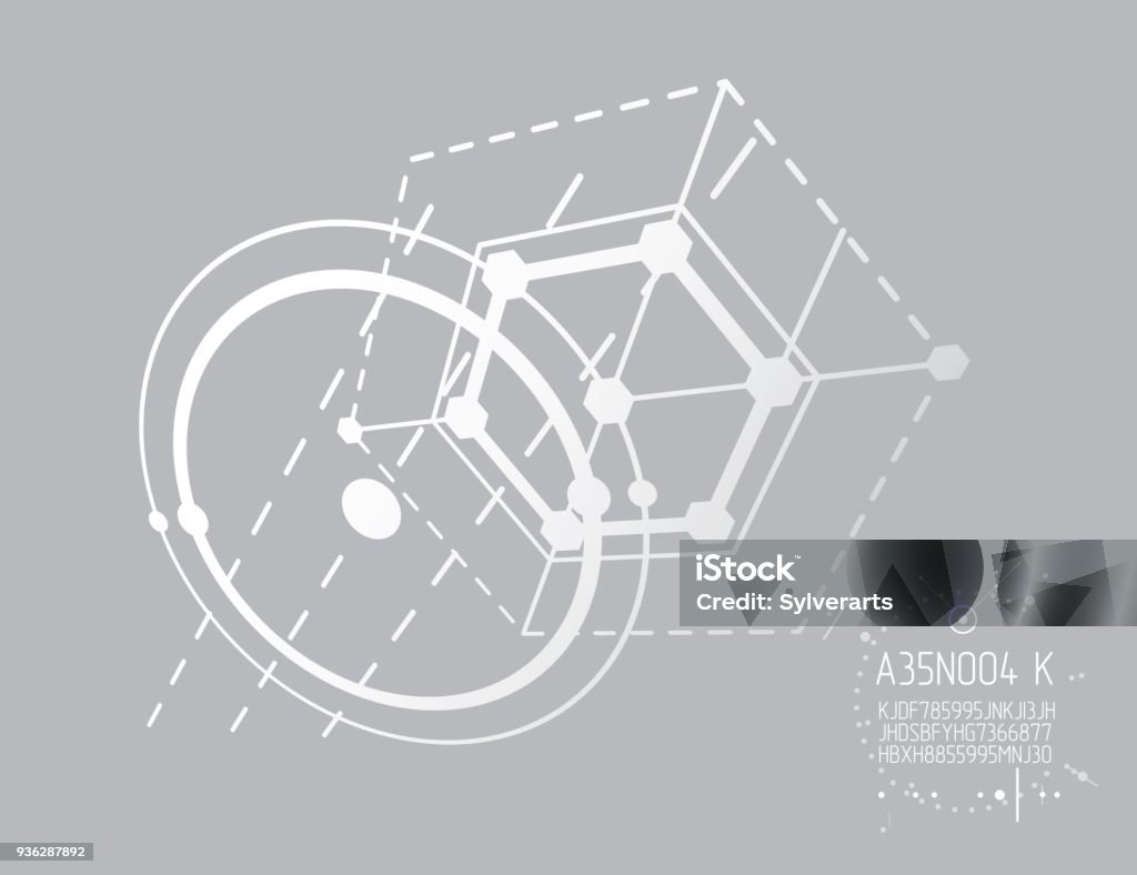 Engineering Abstract Line Technical Plan Abstract Engineering Draft For Use In Graphic And Web ...